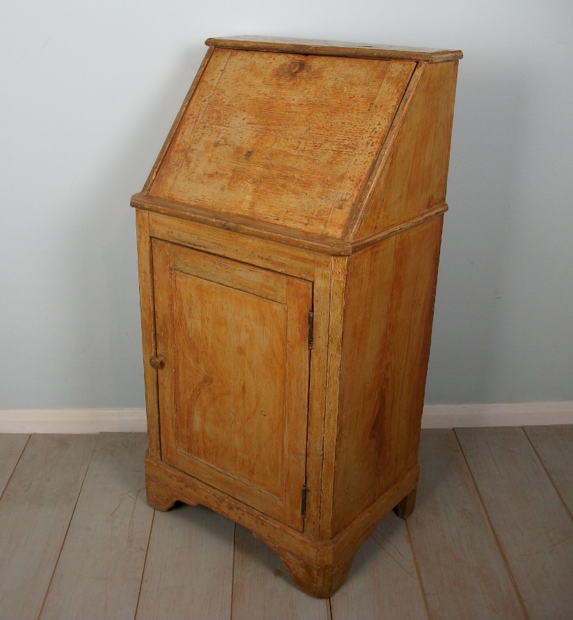 antique painted  small bureau from a convent